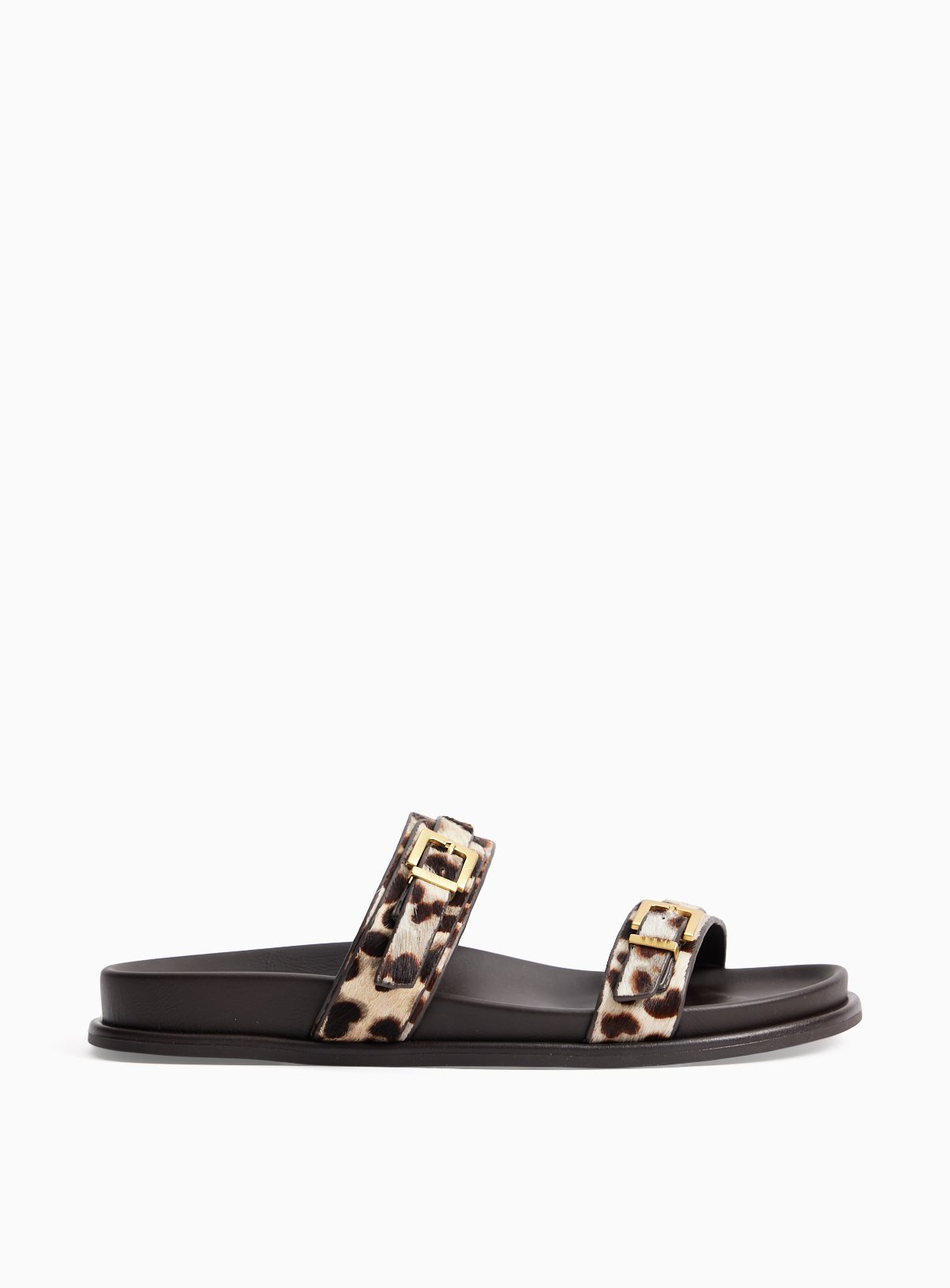 Two Strap Animal Print Leather Sandals 3 - Image 2 thumbnail